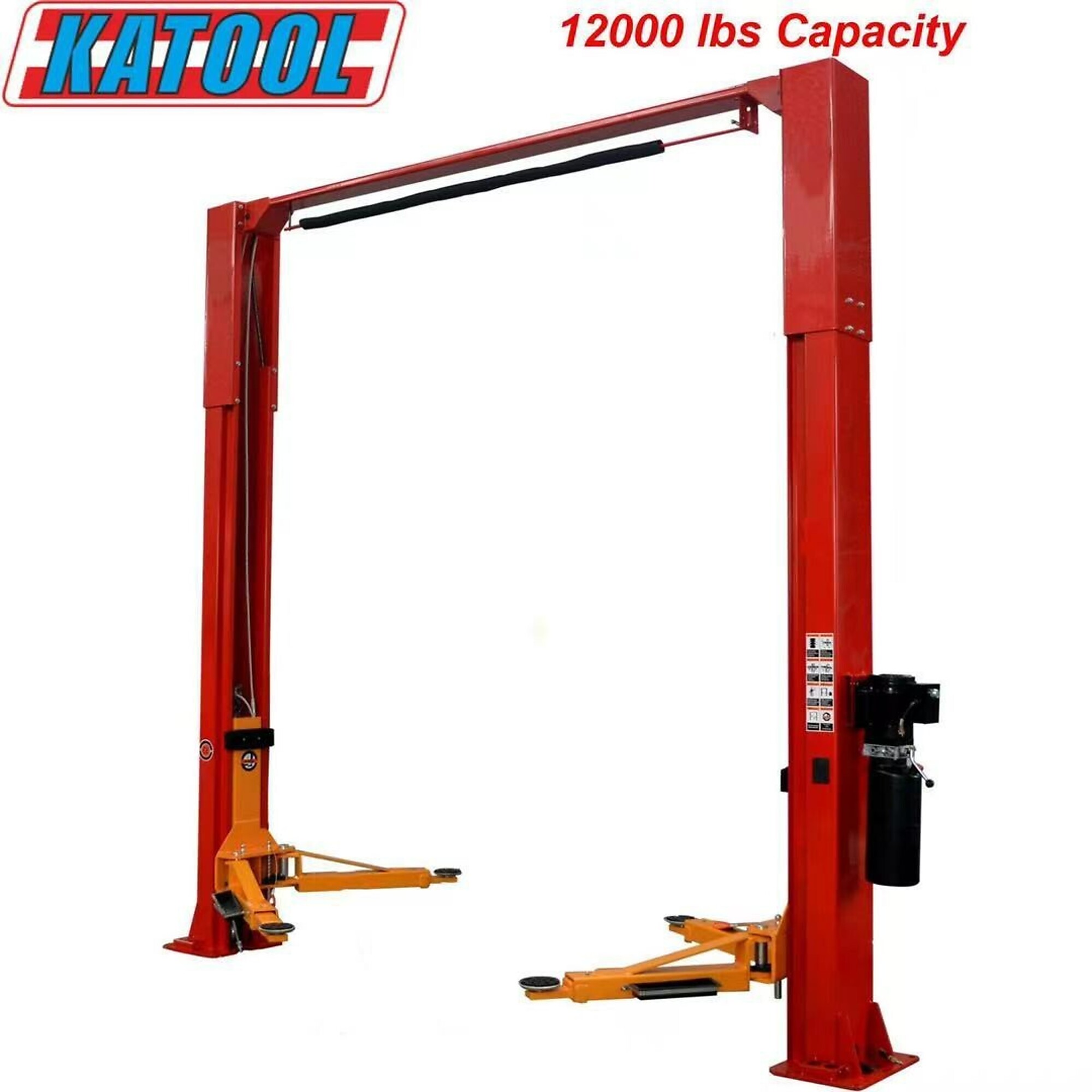 Katool 2-Post Vehicle Lift, 12,000-Lb. Capacity, 3 HP, Model# KT-M120